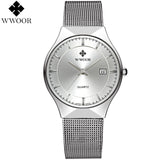 WWOOR  Ultra Thin  Quartz Wristwatch