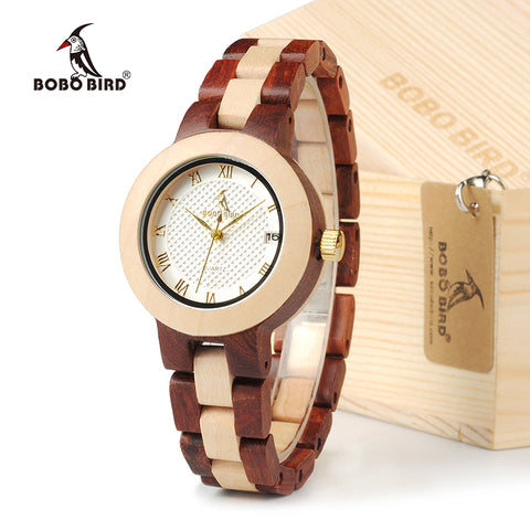 BOBO BIRD  Bamboo & Rose Sandal Watch