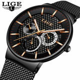 LIGE Fashion Mens Watches